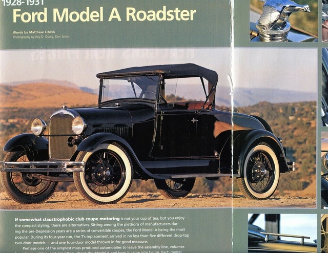 1928 1929 1930 1931 FORD MODEL A ROADSTER 6 PG COLOR BUYERS GUIDE Article