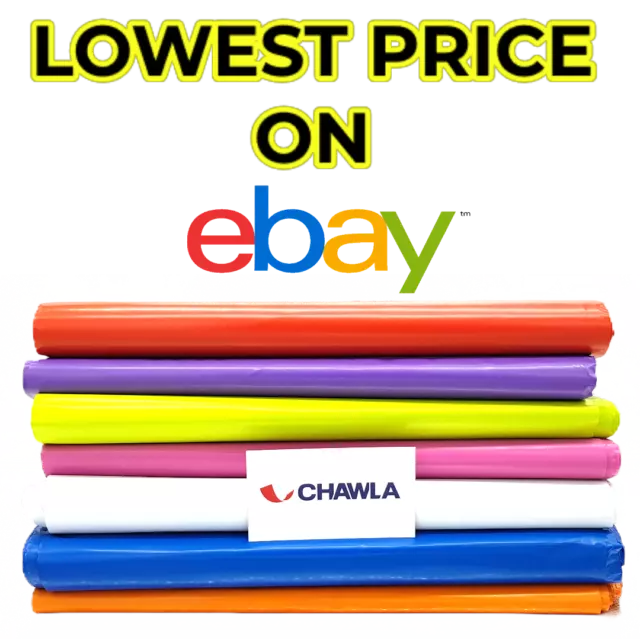 Coloured Mailing Bags Strong Polythene Postage Plastic Postal Mail Seal All Size