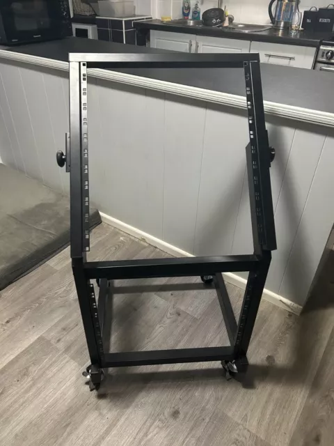 Gear4music 19" 12U + 9U Adjustable Studio Rack Trolley