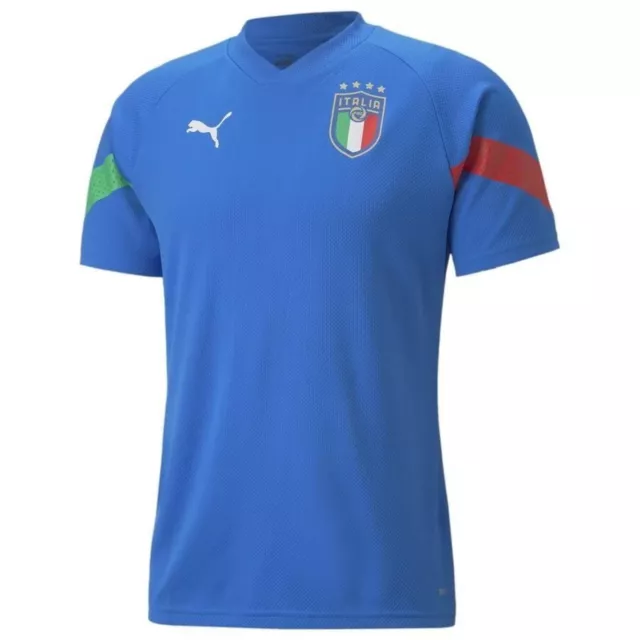 FIGC Italy Italia Blue Player Training Football Shirt 2022/23 Puma BNWT M