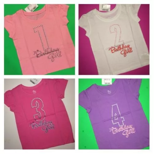 ~NEW~ 1st 2nd 3rd 4th BIRTHDAY Girls Shirts 12-18 Months 2T 3T 4T 5T PARTY Gift!