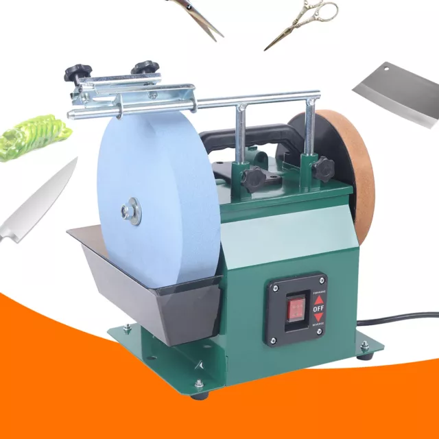 Electric Knife Sharpener Water-cooled Grinding Machine Low Speed 10 Inch Grinder
