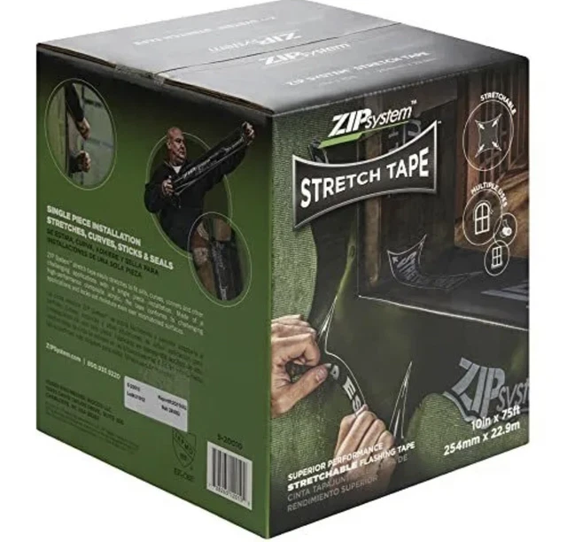 Huber ZIP System Stretch Tape | 10 inches x 75 feet | Self-Adhesive Flexible