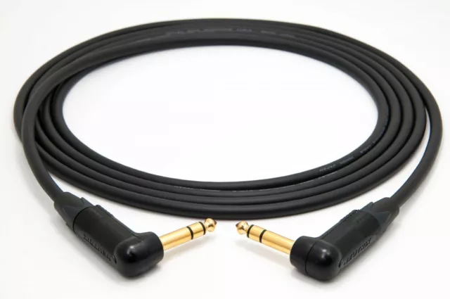 Mogami 2534 Quad Studio Balanced Cable | Neutrik TRS Right Angle male.