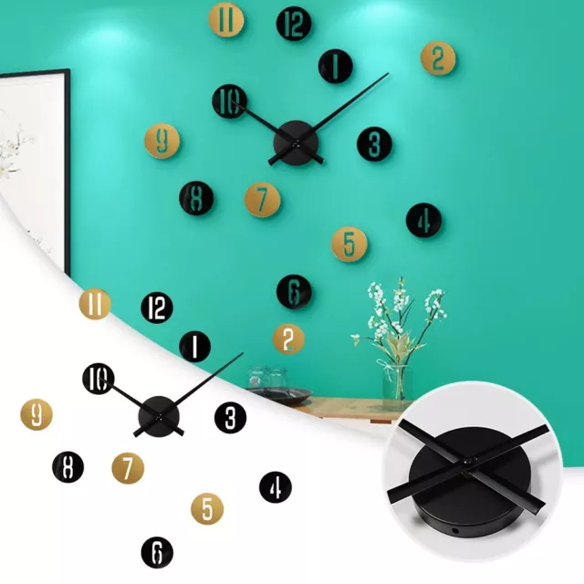 Set adesivi orologio da parete superficie specchio 3D creativo per ufficio arred