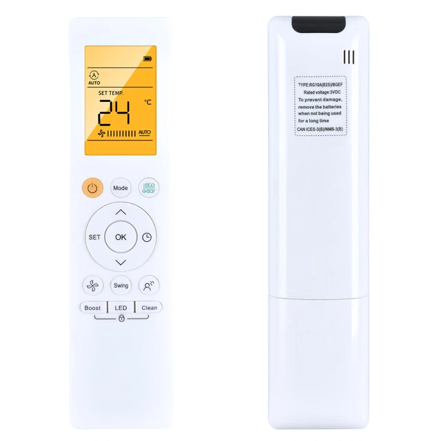 Telecomando Sostitutivo Telecomando Condizionatore RG10A BGEF - Ricambio Alta Sensibilità Per Modelli Compatibili Controllo Aria Condizionata - 13