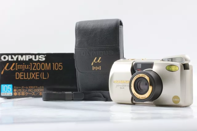 BOXED MINT OLYMPUS Mju ZOOM 105 DELUXE 35mm Compact Camera From JAPAN