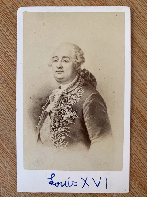 VINTAGE LA REINE de France Marie-Antoinette CDV Albumen Business Card
