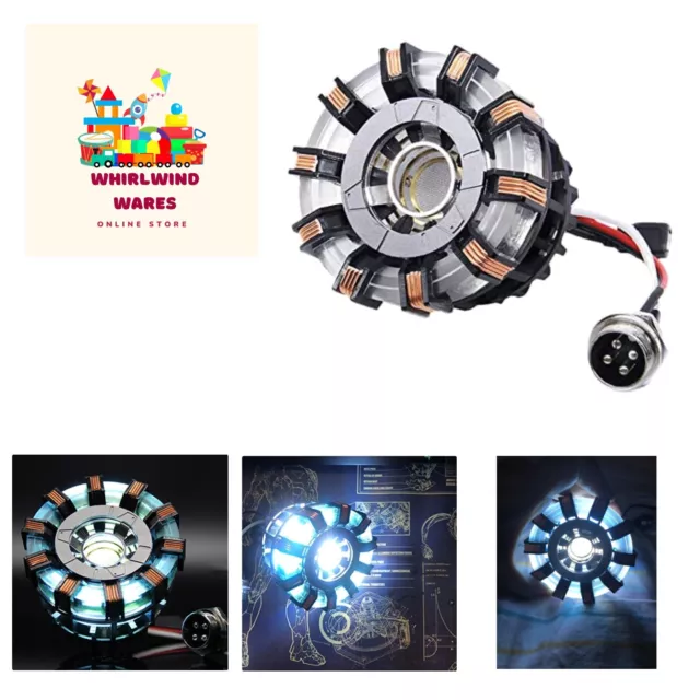 1:1 DIY Arc Reactor Heart Model Mark 2 with LED Action Figure Need to Assemble