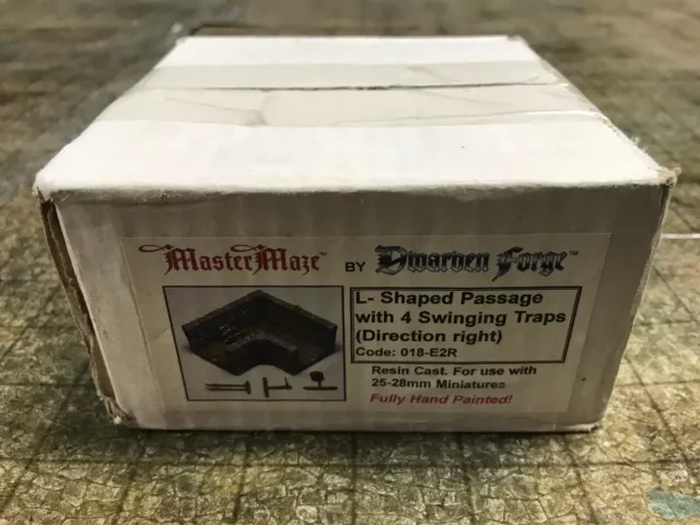 NEW In Box Sealed Dwarven Forge Resin L Shaped Passage with traps swing right NEW In Box Sealed Dwarven Forge Resin L Shaped Passage with traps swing right