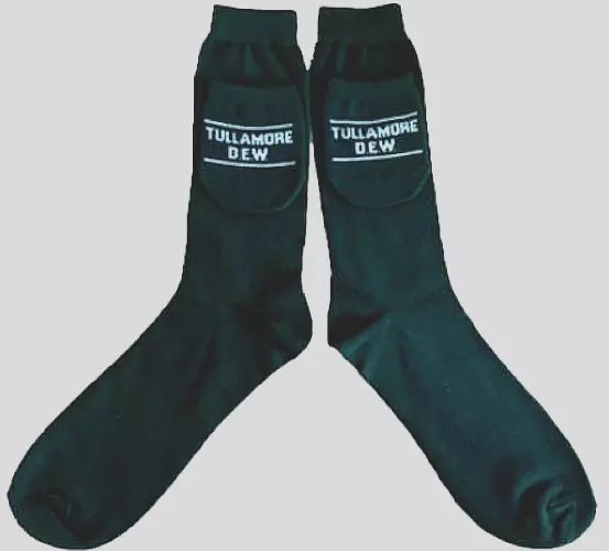 Tullamore Dew Irish Whiskey  Pocket Socks One Pair - Fits 50ml Bottles
