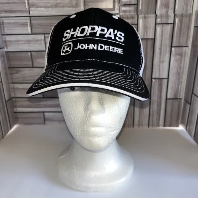 John Deere ~Shoppa’s~ Embroidered Logo White Mesh/Black BaseBall Cap