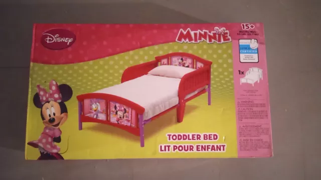 Delta Children Disney Minnie Mouse Plastic Toddler Bed, Pink - New