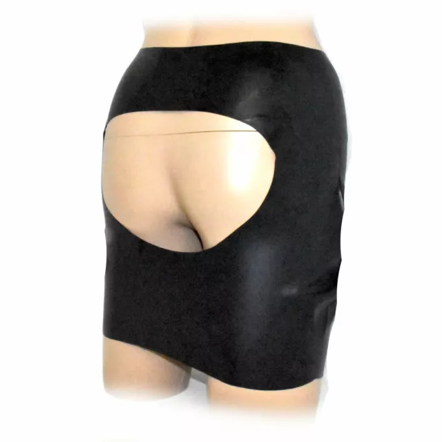 Latex Female short Skirt Extra Hot - Back Open Size M (3621)