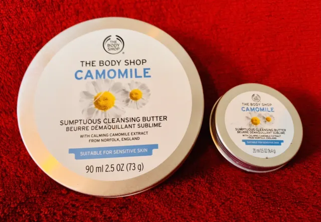 The Body Shop 2 x Sumptuous Camomile Cleansing Butter 90ml & 20ml Gift Set New