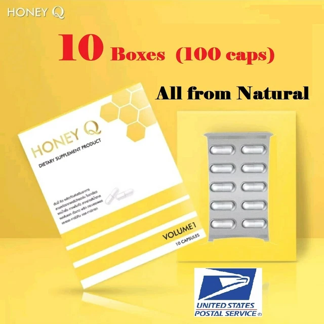 10 Honey Q Detox Suplemento Control de Peso Fibra Bloqueo de Quemaduras Break Q5