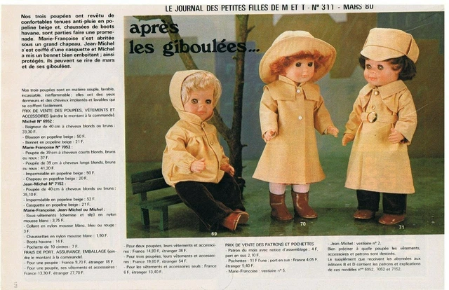Tenue Pour Poupée Françoise - Modes Et Travaux Décembre 1953 - Vintage