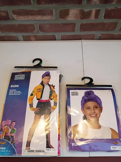 Spirit Costumes Rumi SPIRIT HALLOWEEN KPOP Demon Hunters Kids RUMI Costume Large w/ Purple ...