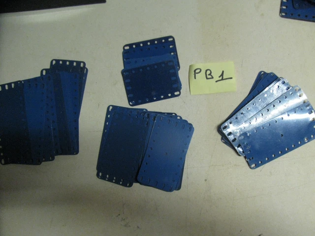 Lot De 5 Plaques Flexibles Meccano 11.5x6cm - Référence 191, Occasion - Pièces Vintage En Métal