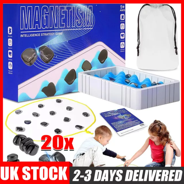 2024 Ferromagnetic Magnetic Chess Game Plastic Interactive Magnet Board Game NEW