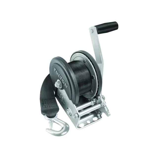 Fulton 142208 Single Speed Winch with 20' Strap and Cover - 1500 lbs. Capacit...