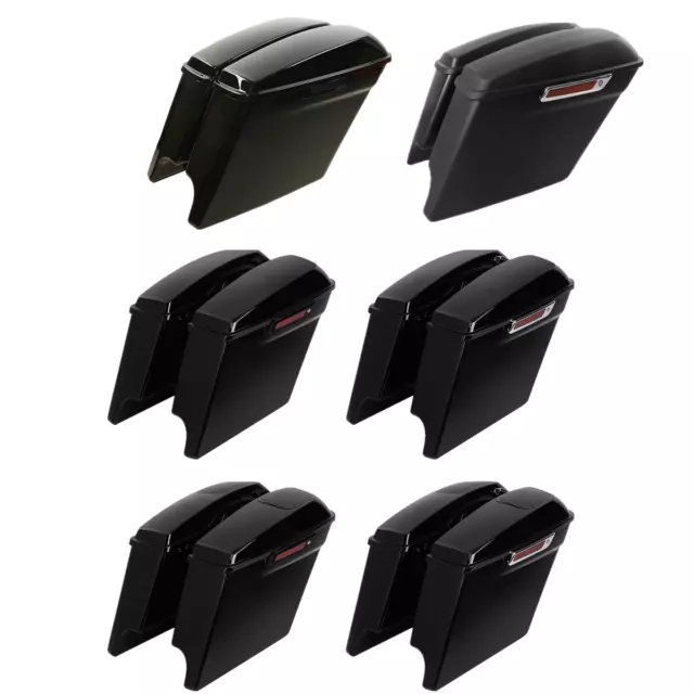 5& STRETCHED EXTENDED Hard Saddlebags Fit For Harley Touring Electra ...