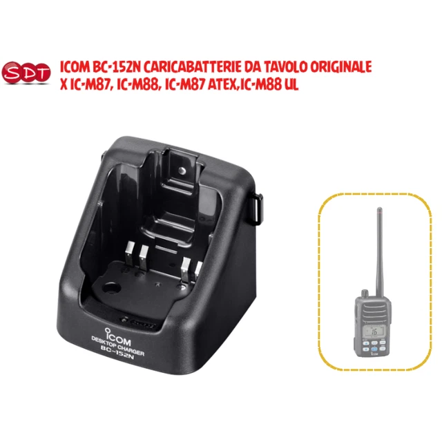 Caricabatterie Da Tavolo ICOM BC-152N Originale - Per Radio IC-M87, IC-M88, Con Indicatore LED