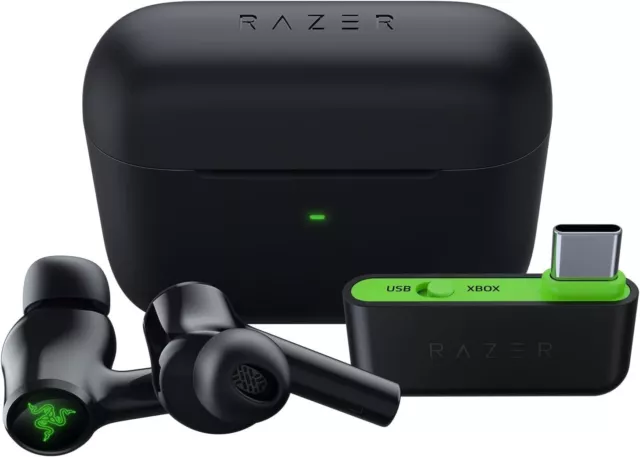 Razer Hammerhead HyperSpeed Xbox Mobile Headset InEar Stereo BT ANC RGB Black