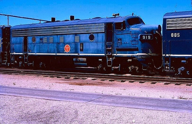 Original Kodachrome Slide Missouri Pacific F-7 #919 Kansas City August 23, 1970