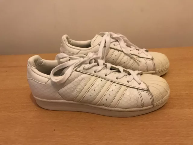 LADIES WHITE ADIDAS Superstar Trainers Size Uk 5 10.00 PicClick UK