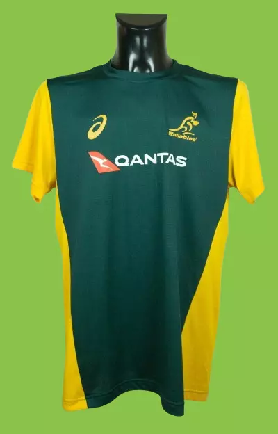 .. Australia Team Training T-Shirt Asics Wallabies Size Xl Vgc 2