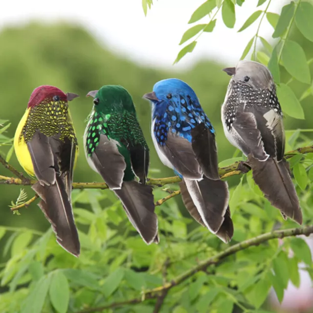 Mini faux oiseaux plume artificielle mousse colombes mariage décor de jardin