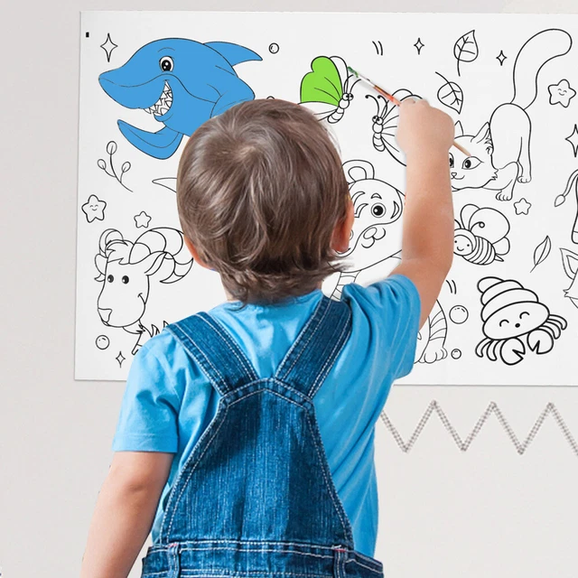 Rotolo Carta Da Colorare Unicorno - 10 Fogli 150x300cm Per Bambini Creativi - Foto 7