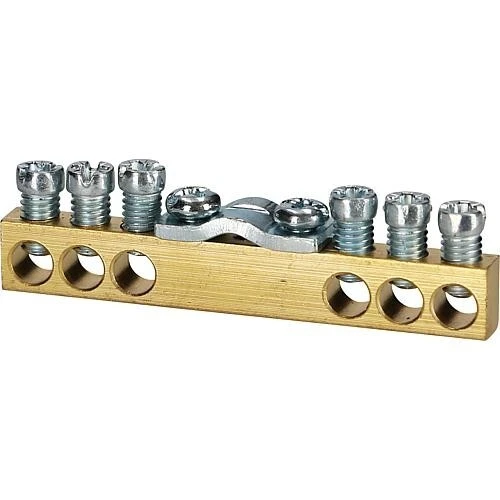 Riel de equilibrio de potencial mini para conductor redondo 1x6-16mm2 y 6x1,5-16mm2