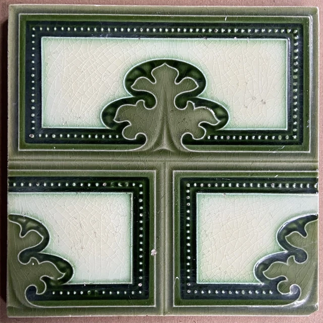 Alfred Meakin - Antique Art Nouveau Majolica Tile C1900
