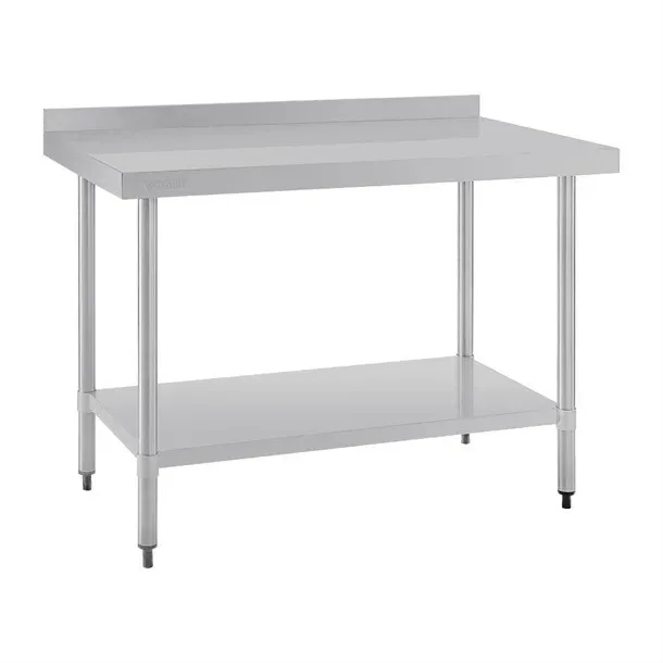 Kitchen Work Bench with Undershelf & Splashback 700x1200x900mm Stainless Steel