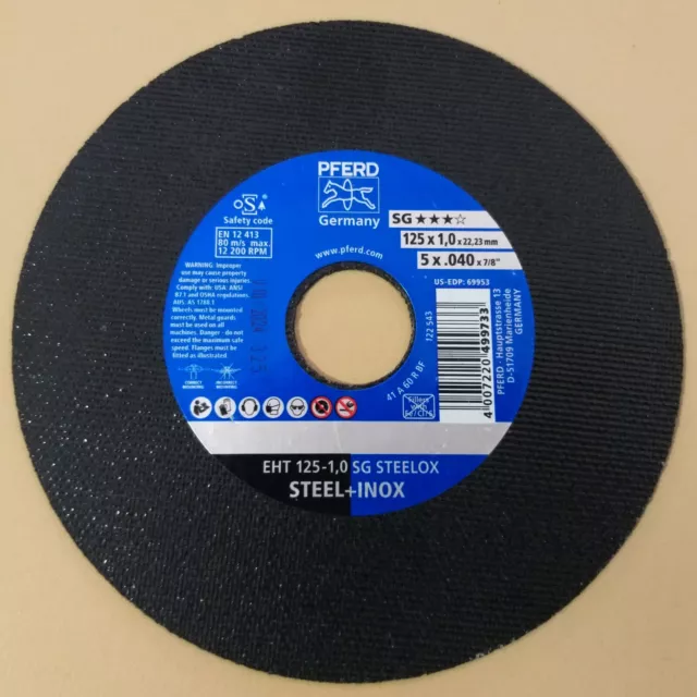 PFERD 125mm x 1.0mm Inox Ultra Thin Cutting wheel 5 inch ultra thin cutting disc 3