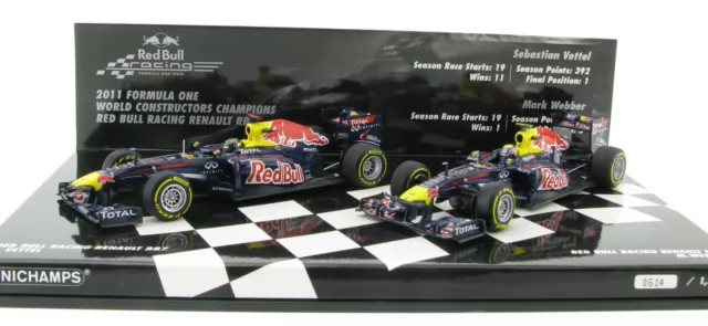 MINICHAMPS F1 Red Bull Racing Renault RB7 2011 Vettel Webber 1:43 Formel One 1