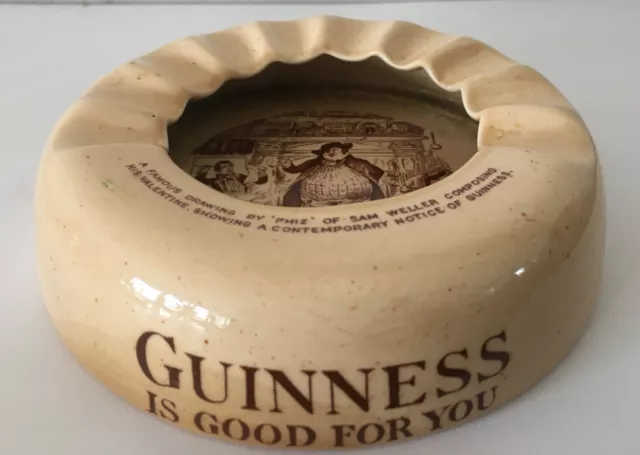 Vintage Guinness Sam Weller Aschenbecher Wiltshaw & Robinson