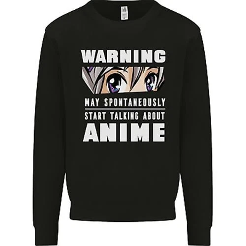 Warning Maggio Start Talking About Anime Divertente Bambini Felpa Maglione
