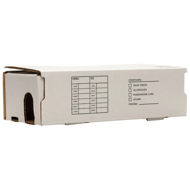 Traprite Cardboard Mouse Station 2156 MS (50 Pack) Holds Mouse Traps Glue Boards