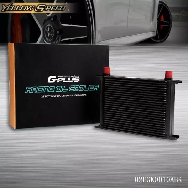 Fit For Universal 25 Row AN10 Aluminum  Engine Transmission Black Oil Cooler