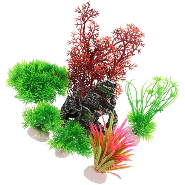 1 juego de escritorio decoración de acuario tanque de peces decoración decorativo acuario plantas peces