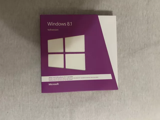 Windows 8.1 Vollversion 32/64 Bit von Microsoft  DVD Zustand  Neu + Produkt Key
