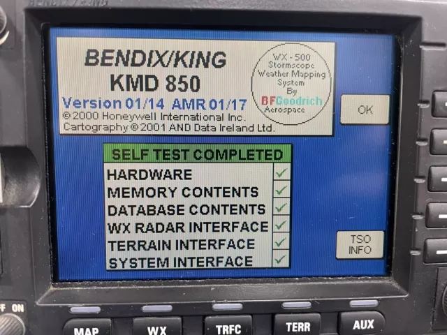 Bendix King KMD-540/850 MFD-P/N 066-04035-0101 W/ KAC 501, 502 & 504(As Removed)