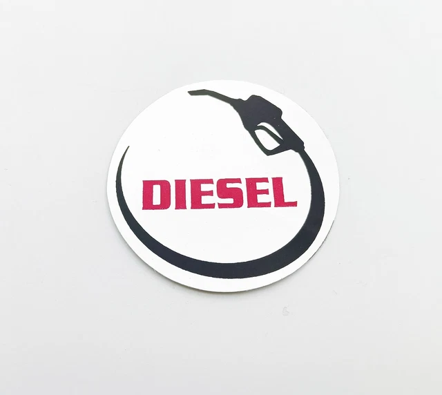 Diesel Sticker Small Diesel Fuel Only Red Vinyl Decal Sticker