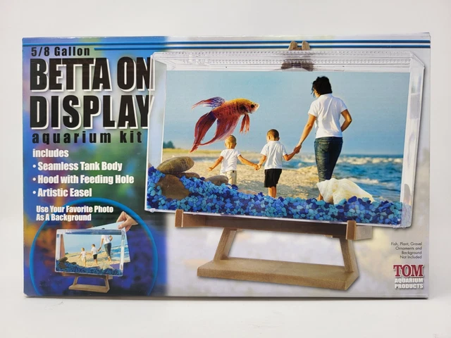 Tom Aquarium Betta On Display Aquarium Kit 5/8th Gallon Nature's Art Koller