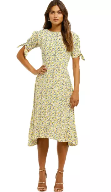 Faithfull Emilia Midi Dress in Aurelia Floral Print Size 8 AU