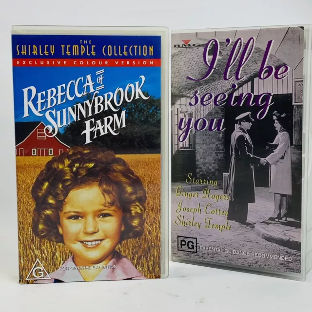 SHIRLEY TEMPLE 2 x Vintage Family Drama VHS Video Bundle: Ginger Rogers ...