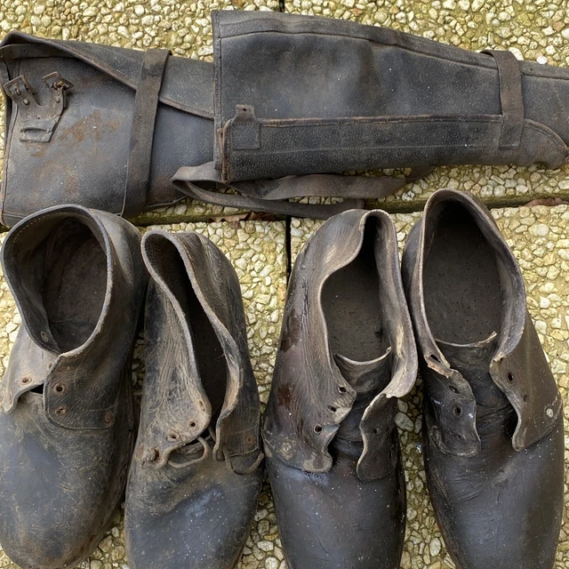 LOT DE 2 Paires Broquin Militaire 14 18 Plus Guette La Semelle 30 Cm ...